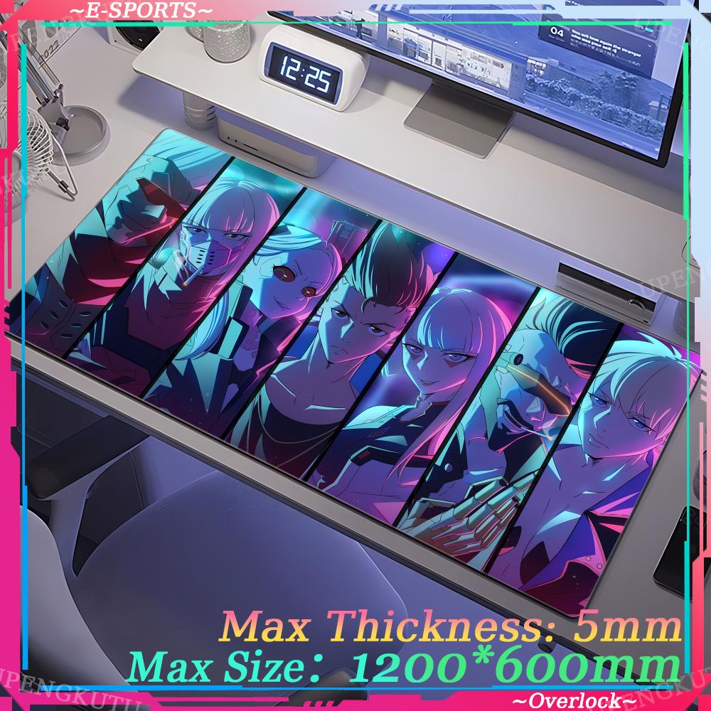 Mouse Pad DIY gaming CcyberpunksEdgerunners computer desktop accessories Oversized Computer gamers Gaming Anime Desk mat 800x400x2mm
