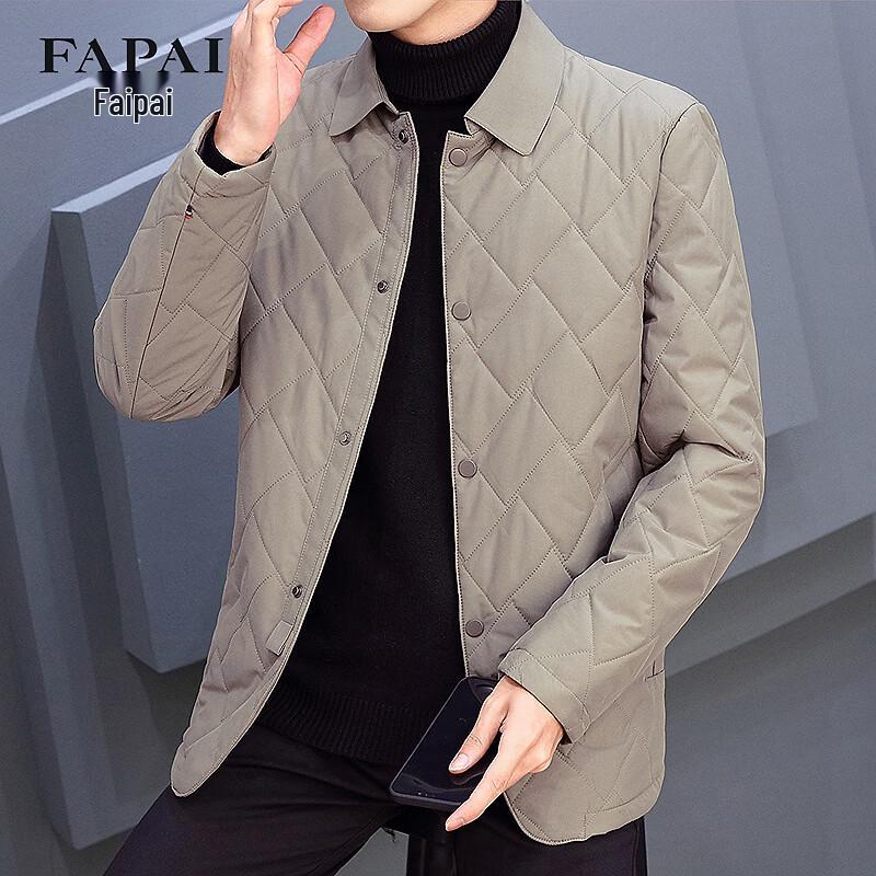 

FAPAI Men s Turn-down Collar Padded Jacket M (48)