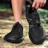 Men Casual Summer Hiking Shoes Black Wide Head Boots White Sneakers Rubber Sport Shoes Large Size