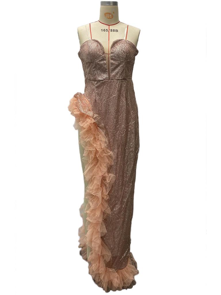 2025 Spring Sexy Sequin Tassel Tube Top Dress for Women