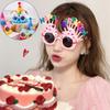 Hat Glasses Blowing Dragon 12 Piece Set Person Setbirthday Party Glasses Funny Candle Sunflower Rainbow Sunglassesdecoration