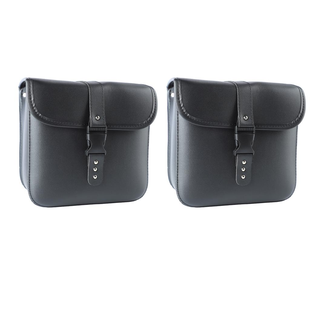 1Pair Motorcycle Saddlebags Waterproof Wear Resistant PU Leather Side Tool Bag for Motorbike