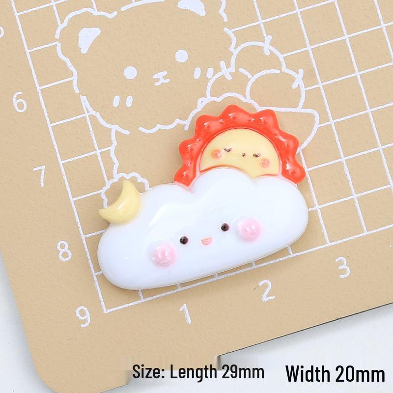 Creative Resin Cloud Rainbow Shoe Buckle & Hair Clip DIY Accessories