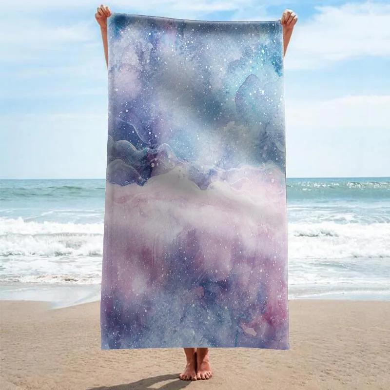 Starry Sky Bath Towels Mysterious Universe Galaxy Beach Towel Bathroom Sport Towel Microfiber Shower Quick Dry Swimming Cover