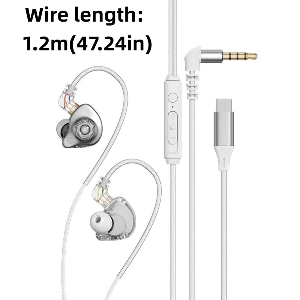 HiFi Stereo Pluggable Wired Earphone with Mic Wired Headset in Ear Earphones  Running