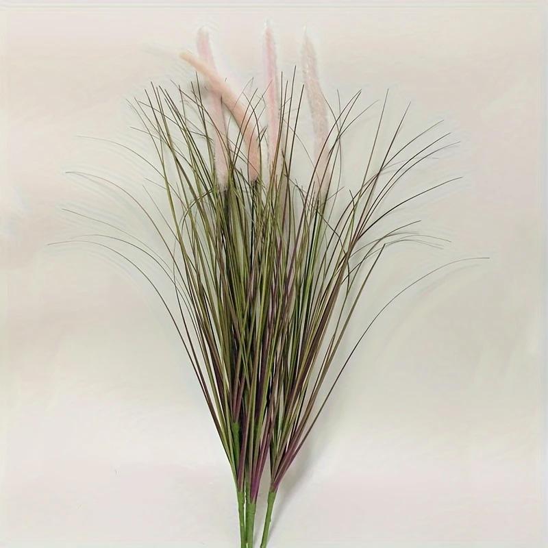 5Pcs Artificial Plants 60cm Fake Plants Lifelike Green Plant Decor Outdoor Indoor Decor Floral Arrangements Foxtail Grass