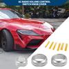 Hihaha 3pcs AC Air Conditioner Radio Volume Control Switch Knob Cover Ring Interior Trim