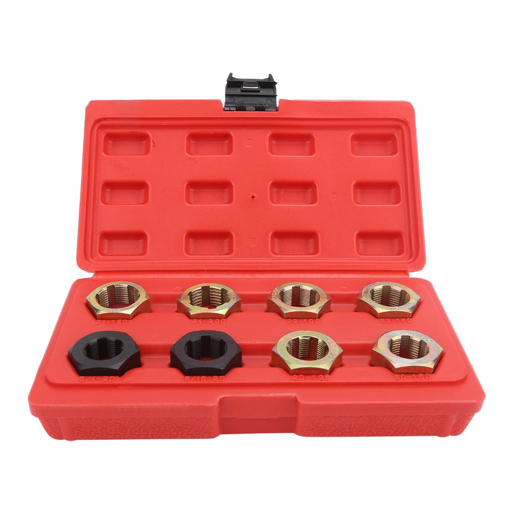 8pcs Screw Thread Repair Kit for Axle Spindle Fractional Metric Carbon Steel with Storage Tool Case