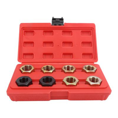 8pcs Screw Thread Repair Kit for Axle Spindle Fractional Metric Carbon Steel with Storage Tool Case