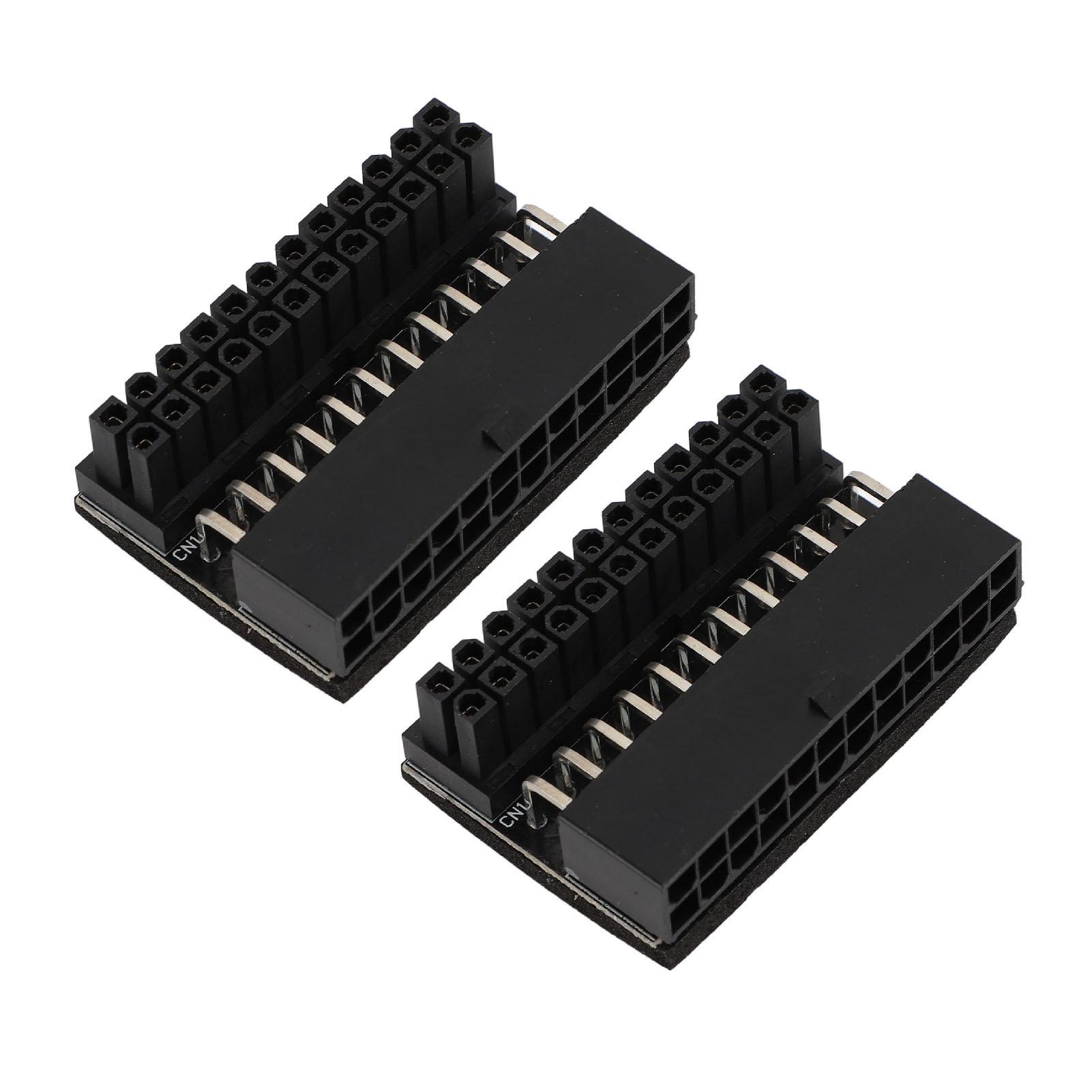 

2PCS ATX 24 Pin 90 Degree Adapter Материнська плата 24Pin Female to 24pin Male 90 Degree Extension Connect