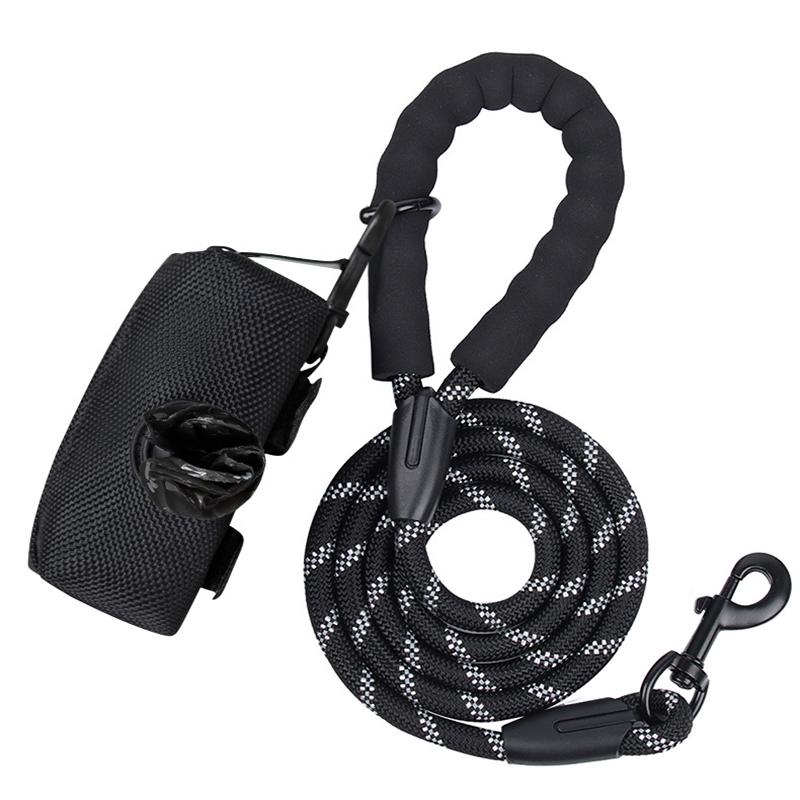 

3 цвета светоотражающий мешок для собак веревка мешок набор зоотоваров 150 см подходит для средних и крупных собак чёрный