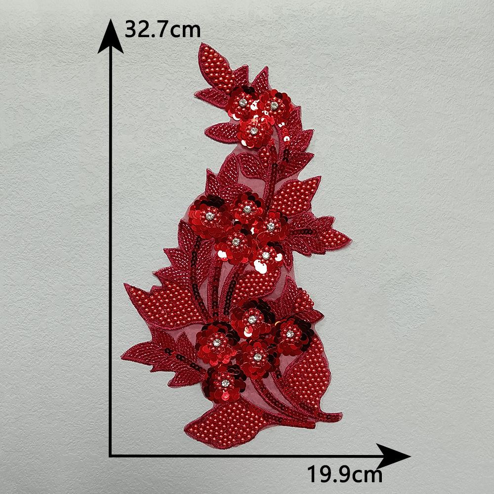 Mesh Sequin Embroidery Bead Embroidery Nails Diamond Lace Diy Sewing Collar Decoration Matching Clothing Single Flower Accessories