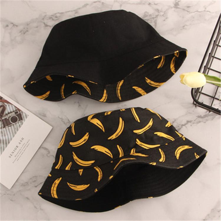 1 Stück Männer und Frauen Frische Frucht Fischerhut Banane Tropische Frucht Baumwolle Fischerhut Gorros Strand Reisehut
