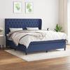 Maison Exclusive - Sommier à lattes de lit avec matelas Bleu 160x200 cm Tissu