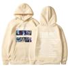 Unisex Oversized Hooded Sweatshirt Winter Casual Wear Printed Design Thick Fleece Lined Long Sleeve Loose Fit