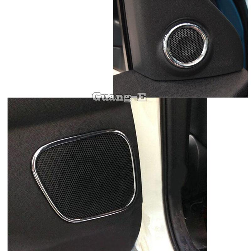 For Mitsubishi ASX 2013 2014 2015 2016 2017 2018 Car Door Styling ABS Chrome Audio Speak Sound Cover Ring Circle Lamp Trim Part
