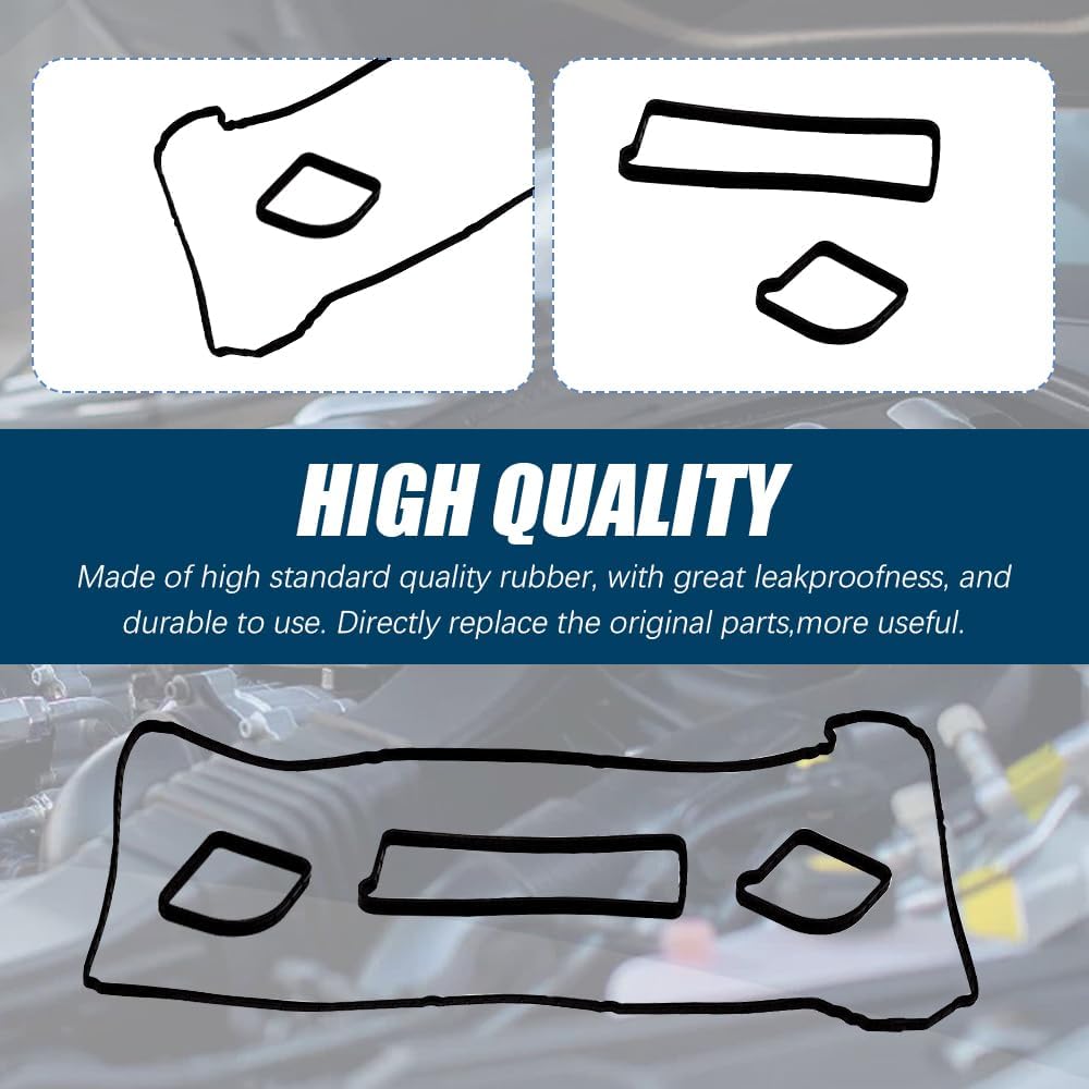 Valve Cover Gasket Set, VS 50639 R-1 Engine Valve Cover Gasket Compatible With 2004-2017 Ford Escape Focus Fusion Ranger 2003-2013 Mazda 3 5 6 3