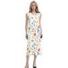 Women's Casual Printed Dresses Round Neck Basic Classic Outdoor Daily Sleeveless Loose Dresses