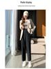 Women's High Waist Slimming Fleece-Lined Straight-Leg Harem Pants for Winter 