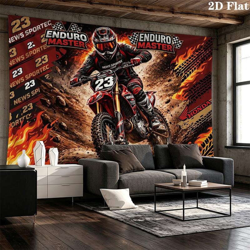 Moto Art Wall Tapestry Aesthetic Wall Hanging Printed Fabric Blanket Decorative Tapestries for Bedroom Living Room Home Decor
