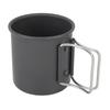 Camping Cup Stainless Steel Portable Camping Mug with Foldable Handle for Outdoor Camping Picnic Hiking Travel Mountain Climbing