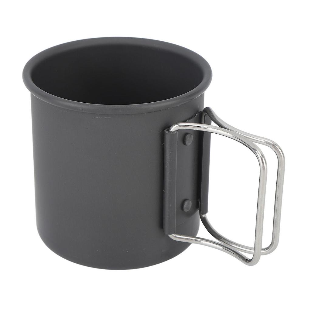 Camping Cup Stainless Steel Portable Camping Mug with Foldable Handle for Outdoor Camping Picnic Hiking Travel Mountain Climbing