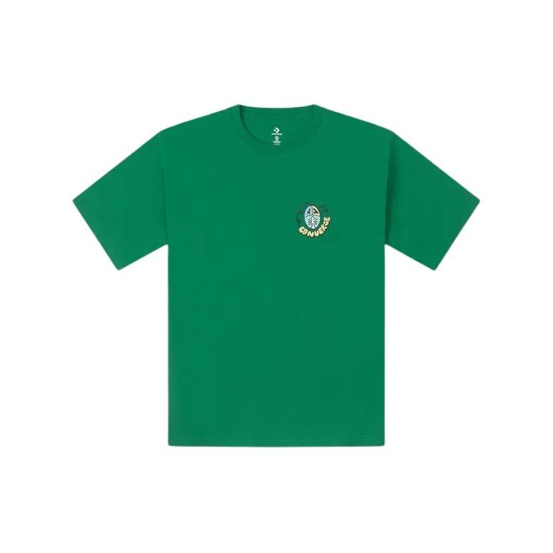 Converse Summer Outdoor Graphic T-Shirt Asia Sizing Green Unisex 10027229-A02 L