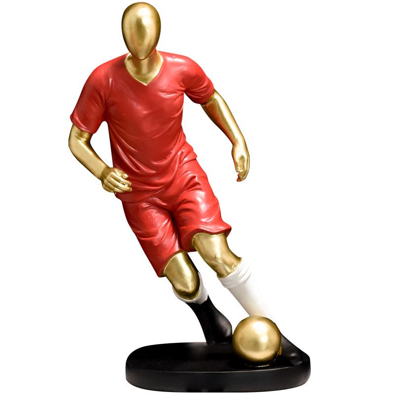 Elegant Mini Football Player Figurine for Home Decor
