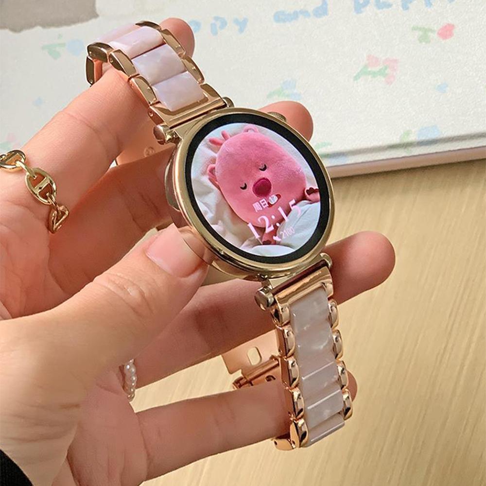 Resin Metal Watch Strap 18mm 20mm 22mm Universal Watch Band Replacement Wristwatch Bracelet For Women Men for Huawei GT5 Pro for Samsung Galaxy Watch