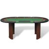VidaXL Poker Table for 10 Players with Dealer Space Green