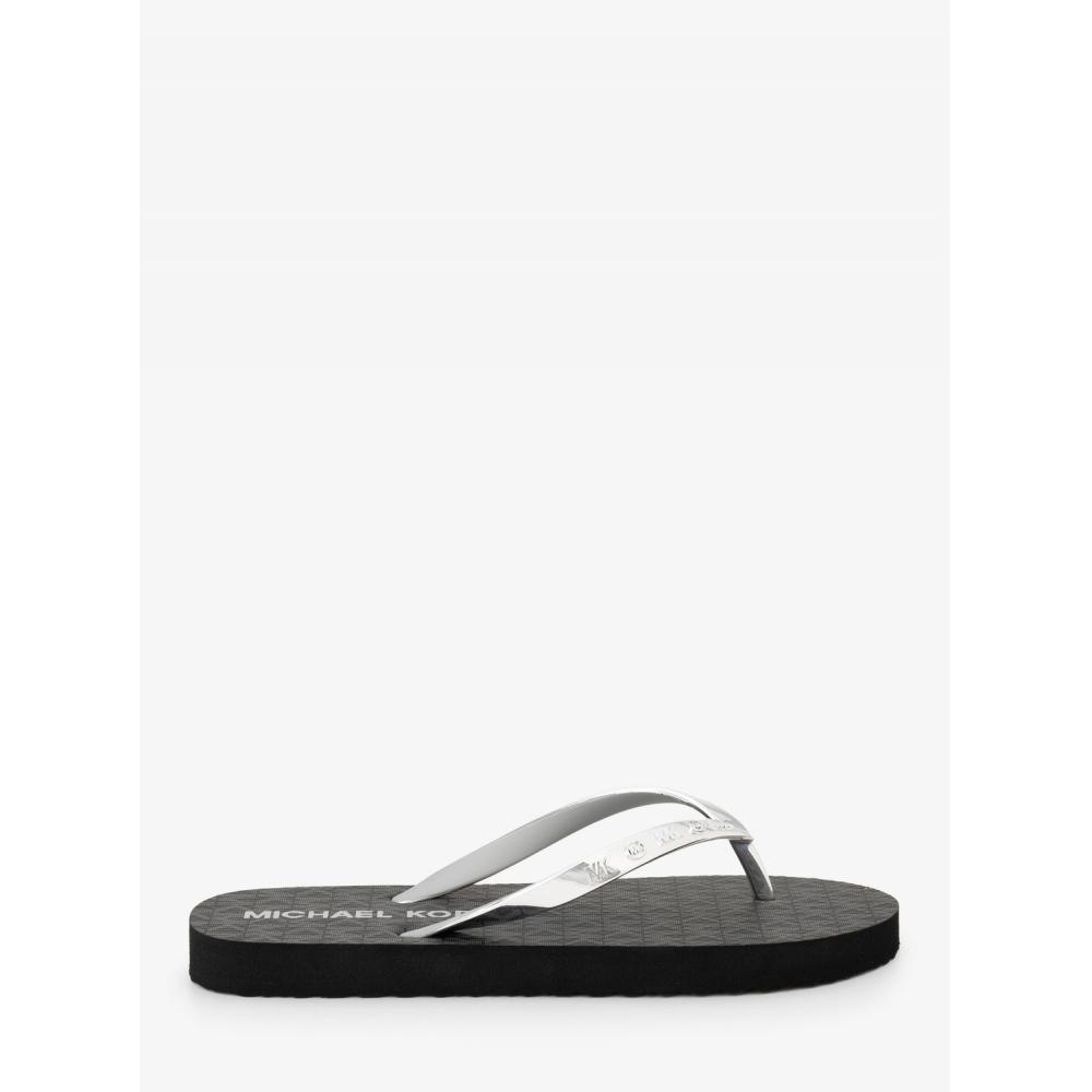Michael Kors Mk Logo Flip Flops 49s4Mkfa1b1 Black