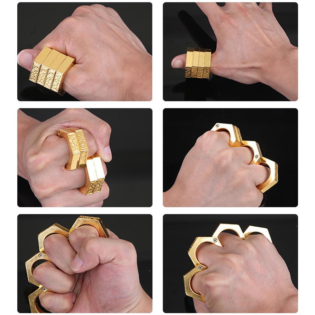 4 Pieces Hexagon or Circular Vintage Fabulous Ring for Women and Men Outdoor Finger Rings