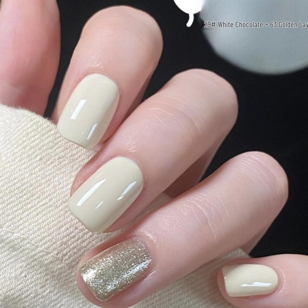 Winter Instant-Dry Long-Lasting Nail Polish Set - No-Peel, Pure Desire Whitening