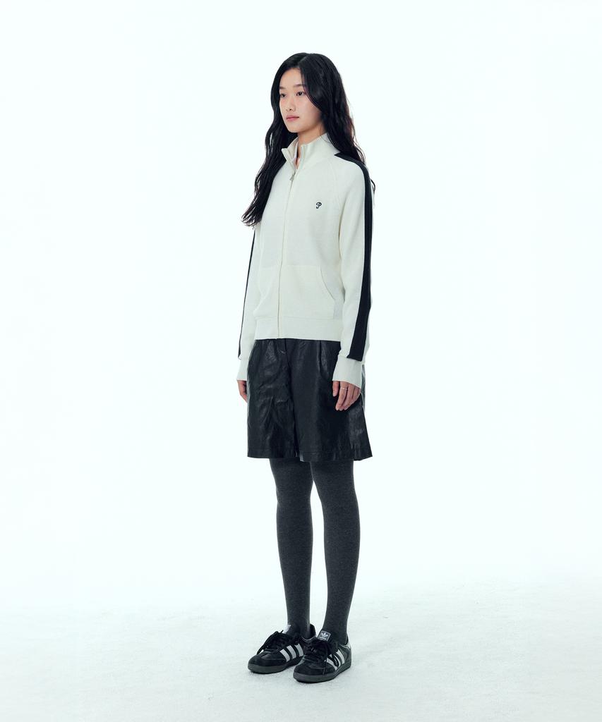 PLAC WOMEN Color-Blocked Zip-Up Ivory