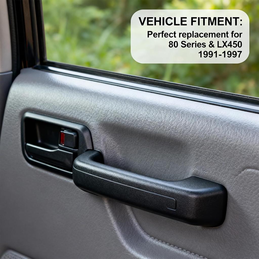 Denash 4Pcs Interior Door Handle Bezel, 69277-60010 Replacement Inner Door Handle Trim Cover for 80 Series FJ80 FZJ80 HDJ80 HDJ81 HZJ80 HZJ81