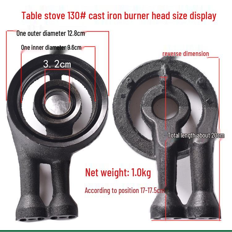 Gas Stove Cast Iron Burner Head Flame Spreader and Cap Set