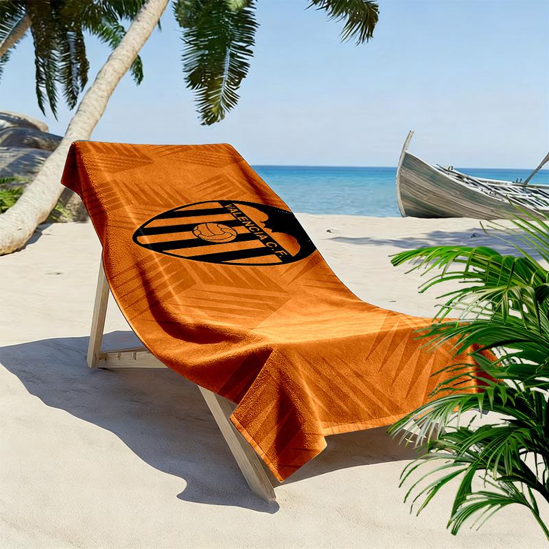 Valencia Club de Fútbol Print Beach Towel, Large Soft Quick Dry Towel for Beach Camping Swimming