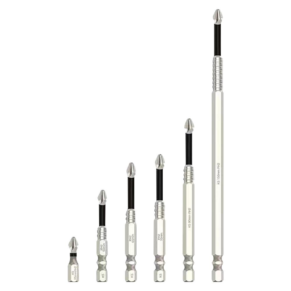 6/9 Pcs High Magnetic Screwdriver Drill Bit Kit Magnetic Screwdriver Bits with Threaded Cross Shaped Strong Magnetic Drill Head