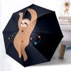 1 Stück Faultier Universum Automatischer Faltregenschirm - Kompaktes 8-Rippen-Design, Langlebiger Kunststoff & Eisen, Leicht für den Täglichen Außenbereich 049