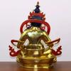 Feng Shui Copper Yellow God of Wealth Buddha Statue Tantric Home Living Office Sculptures