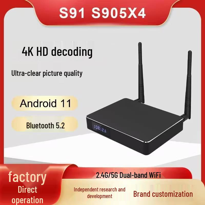 Jingchen ZX4 4K Android Box with Dual-Band WiFi 6 & BT 5.2