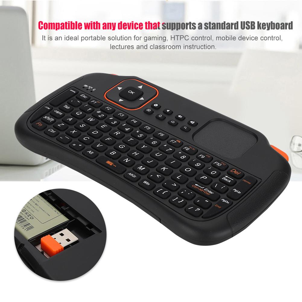 2.4G Wireless Keypad for Android Remote Control 83 Key USB Mini Keyboard with Touchpad