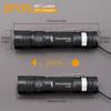 SecurityIng EF08 887 Lumens IPX6 Waterproof Zoomable EDC Flashlight for Outdoor / Camping / Night Walk with Power Indicator
