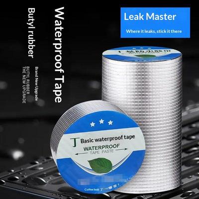 5M Super Klebriges Aluminiumfolien-Butylkautschuk-Band Temperaturbeständig Wasserdicht Dachrohr Leckstopper Riss Kanal Reparaturband
