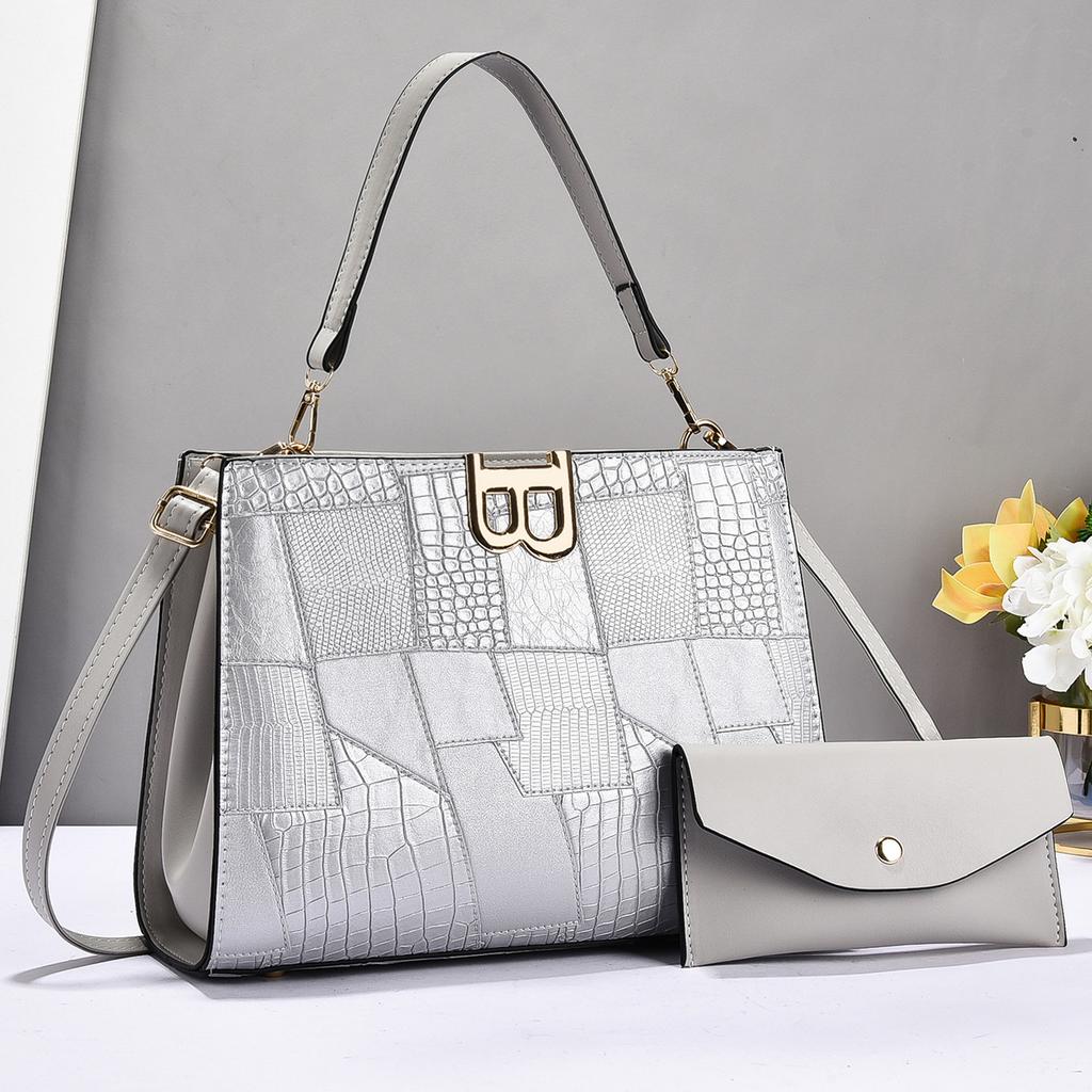 New Fashion Trend Splicing Child Bag Splicing Stone Plaid Handbag Macaron Fashion Women's Bag