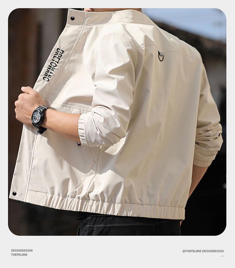 Spring 2023 Men's Trendy Korean-Style Stand Collar Casual Jacket