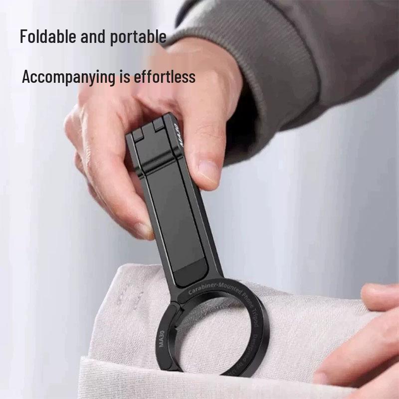 Magnetic Phone Holder: Portable Spring Buckle for Desktop, Outdoor Photography, Live Streaming, and Universal Use