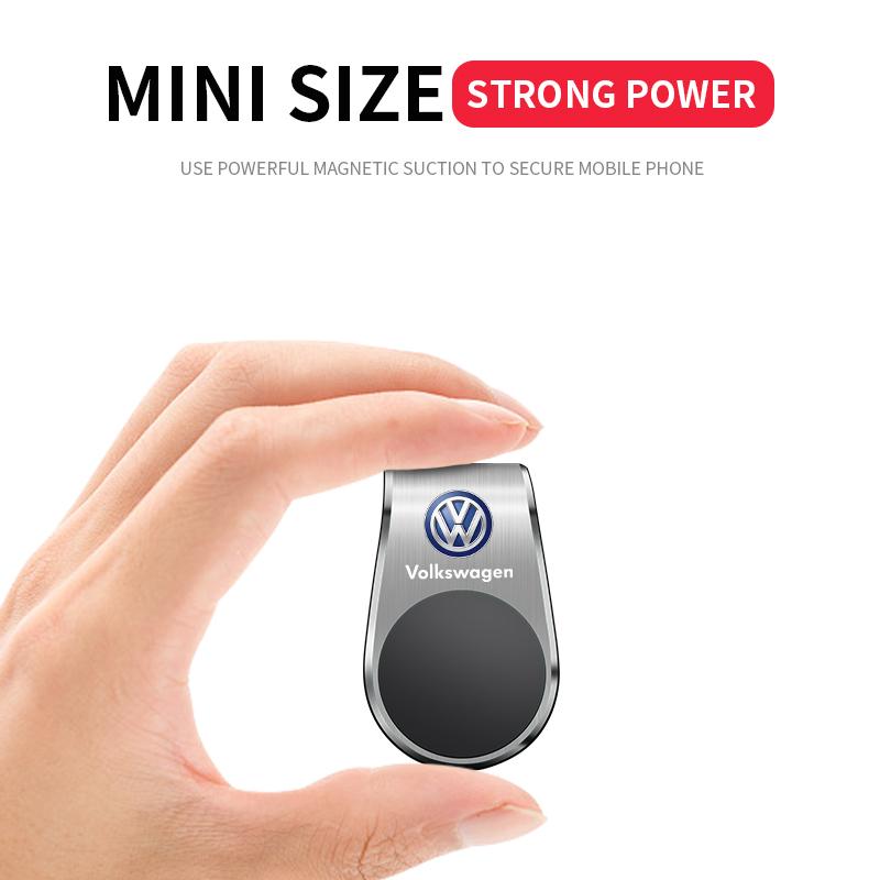 Magnetický držák telefonu do auta ve tvaru L, speciální pro auto, s emblémem pro Volkswagen Golf-7 4 5 6 CC T-ROC Sharan Passat B5 6 7 Polos Tiguan R Line