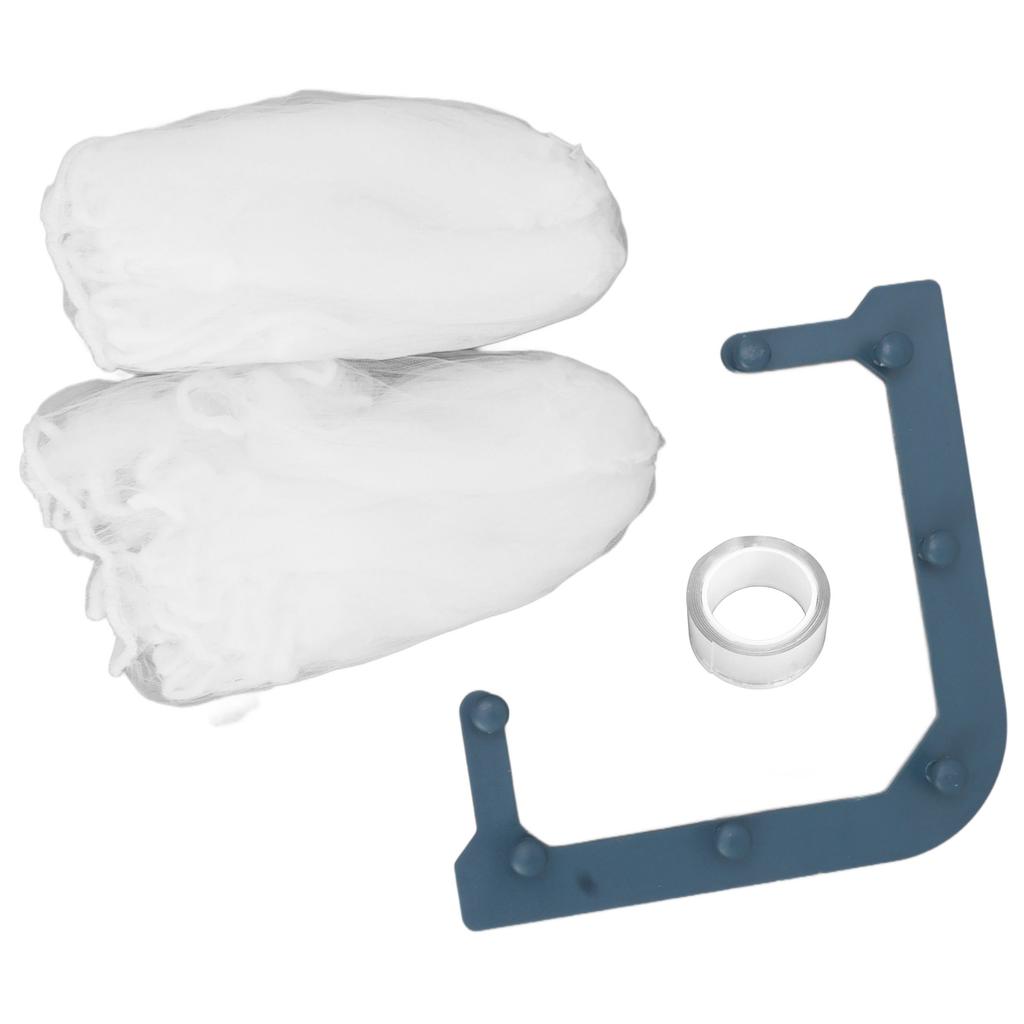 2 Sets   Houder Filter Stabiele Hoek Spoelbakzeef met 100 STuks Spoelbakzeefzakken voor Keukenafval Restjes