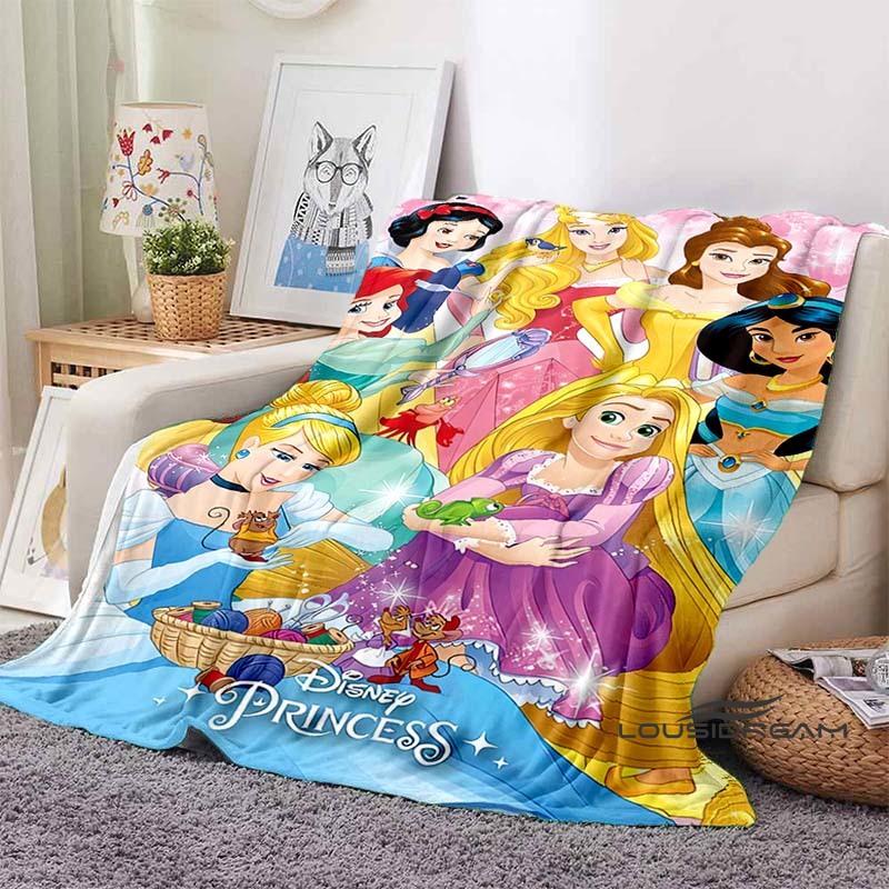 3D Printed Disney Princess Cartoon Blanket, Suitable for All Seasons, Wearable By Children and Adults, A Luxurious Gift Choice.